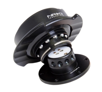 Picture of NRG Quick Release Kit Gen 2-5 - Black - Black Ring w-Finger Grooves