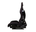 Picture of NRG FRP Bucket Seat - Reclinable Black Cloth w-Red Stiting