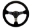 Picture of NRG Reinforced Steering Wheel 350mm - 3in- Deep Blk Suede w-Red BBall Stitch & Black 3-Spoke