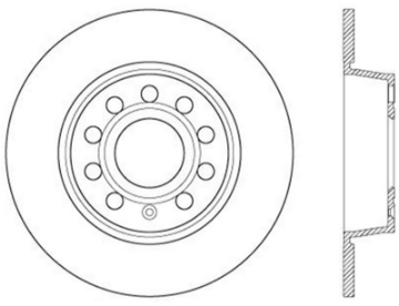 Picture of StopTech 10-12 and 15-16 Audi A3-A3 Quattro SportStop Cryo Slotted & Drilled Rear Left Rotor