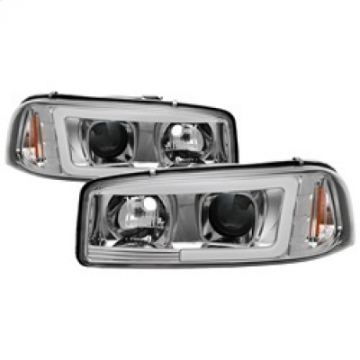 Picture of Spyder GMC Sierra 1500-2500-3500 99-06 V2 Projector Headlights - DRL - Chrome PRO-YD-CDE00V2-LB-C