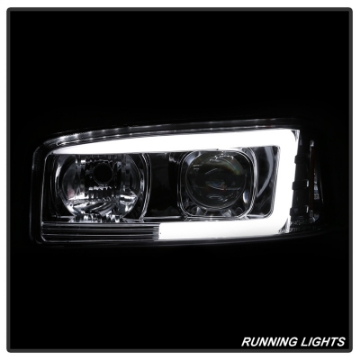 Picture of Spyder GMC Sierra 1500-2500-3500 99-06 V2 Projector Headlights - DRL - Chrome PRO-YD-CDE00V2-LB-C