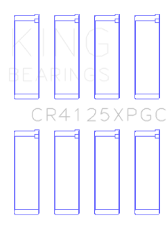 Picture of King Engine Bearings Subaru EJ20-EJ22-EJ25 pMaxKote Performance Rod Bearing Set - Size STDX