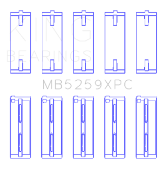 Picture of King Honda A-Series-B-Series-K-Series pMaxKote Performance Main Bearing Set - Size +-026mm