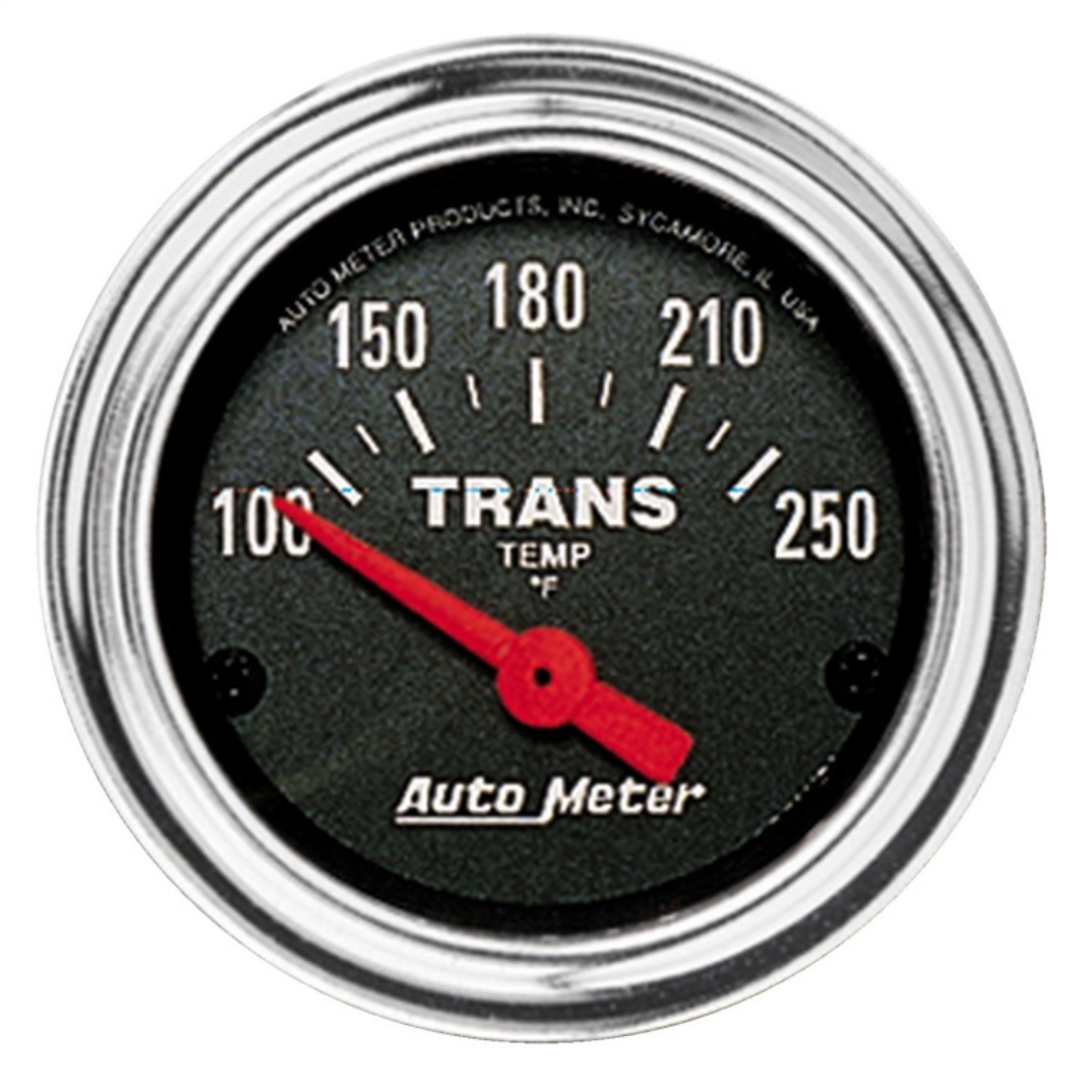 Picture of Autometer Traditional Chrome 2-1-16in 100-250 Degree F Electric Transmission Temperature Gauge
