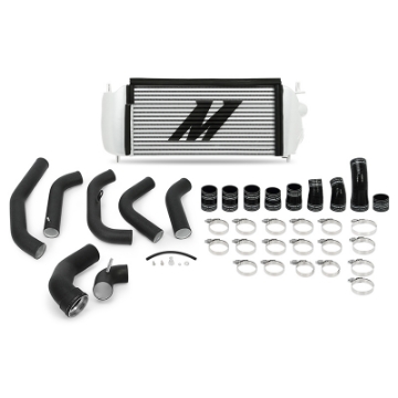 Picture of Mishimoto 15-16 Ford F-150 EcoBoost 3-5L Silver Performance Intercooler Kit w- Black Pipes