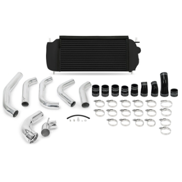Picture of Mishimoto 15-16 Ford F-150 EcoBoost 3-5L Black Performance Intercooler Kit w- Polished Pipes