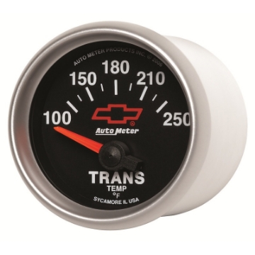 Picture of Autometer GM Bowtie Black 2-1-16in 100-250 Degree F Electronic Transmission Temperature Gauge