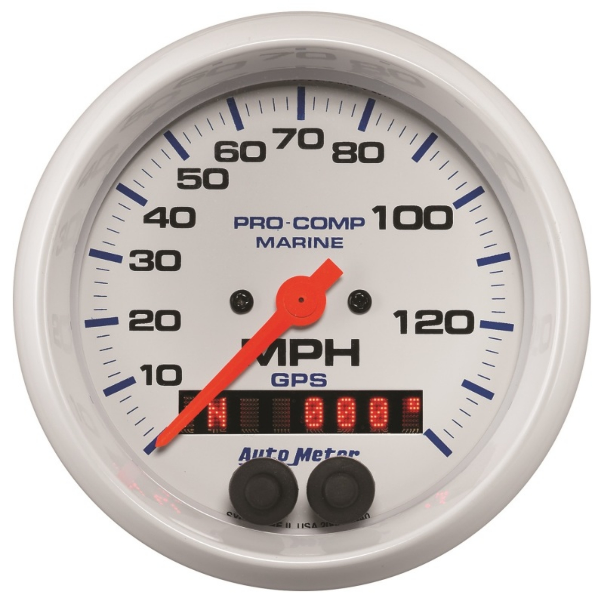 Picture of Autometer Gauge GPS Speedometer 3-3-8in 140 MPH Marine White Gauge