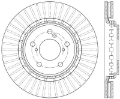 Picture of Stoptech 17-18 Acura MDX 3-5L Premium High Carbon Cryo Front Brake Rotor