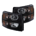 Picture of ANZO 2007-2013 Chevrolet Silverado Crystal Headlights Black