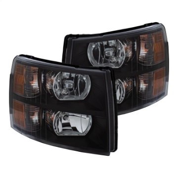 Picture of ANZO 2007-2013 Chevrolet Silverado Crystal Headlights Black