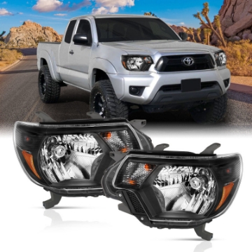 Picture of ANZO 2012-2015 Toyota Tacoma Crystal Headlights Black
