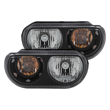 Picture of ANZO 2008-2014 Dodge Challenger Crystal Headlights Black