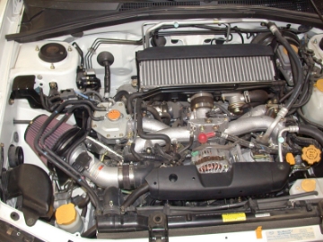 Picture of K&N 04-06 Subaru Forester XT F4-2-5L Silver Typhoon Short Ram Intake
