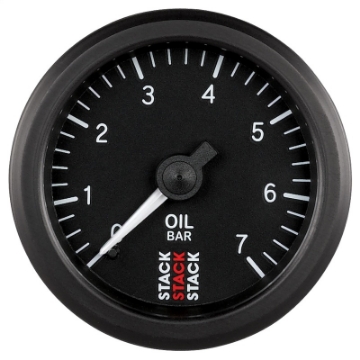 Picture of Autometer Stack Instruments 52mm 0-7 BAR M10 M Mechanical Oil Pressure Gauge - Black