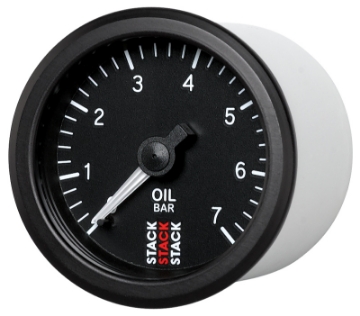 Picture of Autometer Stack Instruments 52mm 0-7 BAR M10 M Mechanical Oil Pressure Gauge - Black