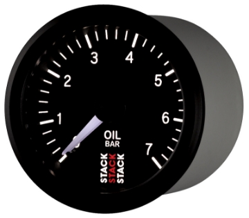Picture of Autometer Stack Instruments 52mm 0-7 BAR M10 M Mechanical Oil Pressure Gauge - Black