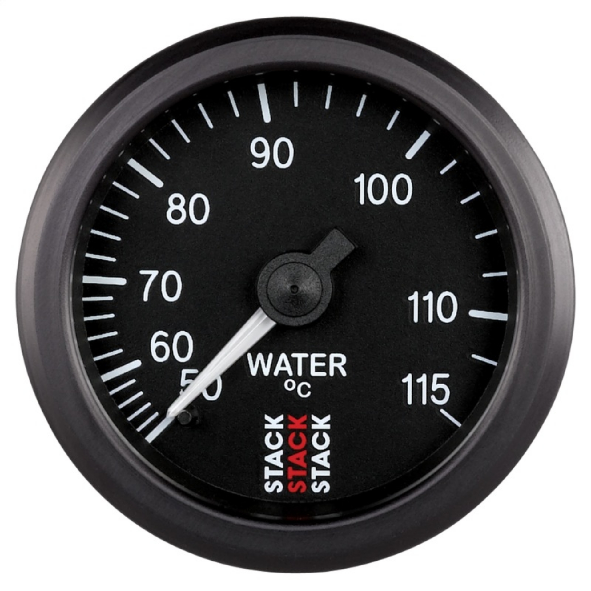 Picture of Autometer Stack Instruments 52mm 50-115 Celsius 3-8 BSPT M Mechanical Water Temp Gauge - Black