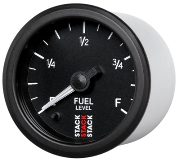Picture of Autometer Stack Instruments 52mm 0-280 Ohm Programmable Pro Stepper Motor Fuel Level Gauge - Black