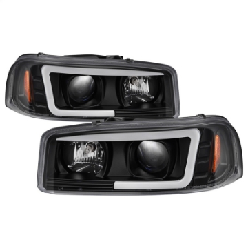 Picture of Spyder GMC Sierra 1500-2500-3500 99-06 V2 Projector Headlights - DRL - Black PRO-YD-CDE00V2-LB-BK