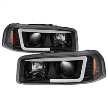 Picture of Spyder GMC Sierra 1500-2500-3500 99-06 V2 Projector Headlights - DRL - Black PRO-YD-CDE00V2-LB-BK