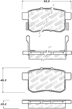 Picture of StopTech 11-17 Honda Accord Street Select Rear Brake Pads