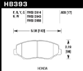 Picture of Hawk 12-15 Honda Civic Si - 03-14 Honda Accord Sedan-Coupe DTC-70 Race Front Brake Pads