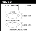 Picture of Hawk 11-16 Volvo S60 - 07-16 Volvo S80 w- 300mm Rotors HPS Street Front Brake Pads