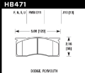 Picture of Hawk 66-72 Dodge Dart - 66-69 Pylmouth Barracuda HT-10 Race Front Brake Pads