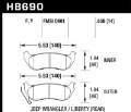 Picture of Hawk 03-07 Jeep Liberty KJ - 03-06 Jeep Wrangler w- Rear Disc Brakes LTS Street Rear Brake Pads