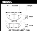 Picture of Hawk 03-07 Jeep Liberty KJ - 03-06 Jeep Wrangler w- Rear Disc Brakes LTS Street Rear Brake Pads