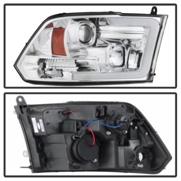 Picture of Spyder 09-16 Dodge Ram 1500 V2 Projector Headlights - Halogen - DRL - Chrome PRO-YD-DR09V2-LBDRL-C