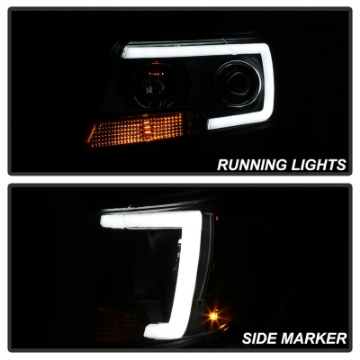 Picture of Spyder 15-17 Chevy Colorado Projector Headlights - Light Bar LED - Black PRO-YD-CCO15-LBDRL-BK
