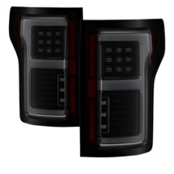 Picture of Spyder 15-17 Ford F-150 LED Tail Lights w-Blind Spot - Black Smoke ALT-YD-FF15015BS-LBLED-BSM