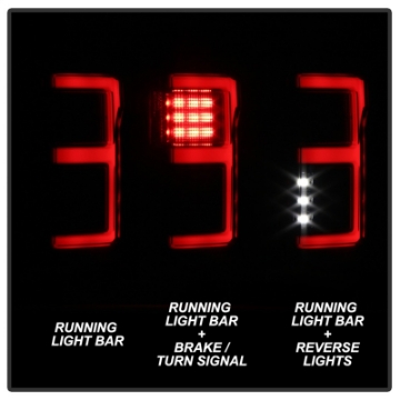 Picture of Spyder 15-17 Ford F-150 LED Tail Lights w-Blind Spot - Black Smoke ALT-YD-FF15015BS-LBLED-BSM