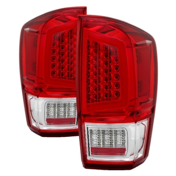 Picture of xTune 16-18 Toyota Tacoma Light Bar LED Tail Lights - Chrome ALT-JH-TTA16-LBLED-C