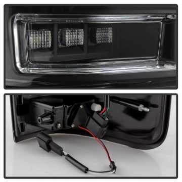 Picture of Spyder 04-08 Ford F-150 Projector Tail Lights - Light Bar DRL LED - Black ALT-YD-FF15004V2-LBLED-BK
