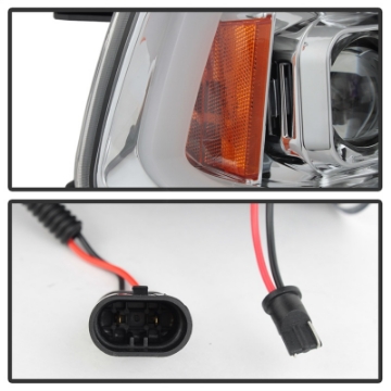 Picture of Spyder Dodge Charger 06-10 Projector Headlights - LED Light Bar - Chrome PRO-YD-DCH05V2-LB-C