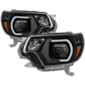 Picture of xTune Toyota Tacoma 12-15 Headlights - Light Bar DRL - Black PRO-JH-TTA12-LBDRL-BK