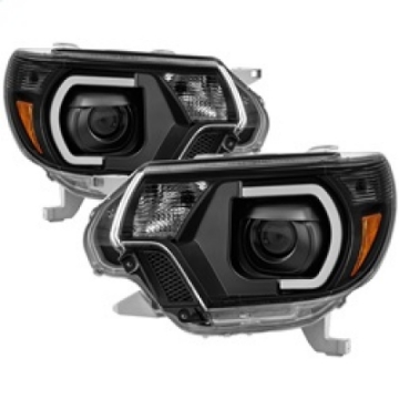 Picture of xTune Toyota Tacoma 12-15 Headlights - Light Bar DRL - Black PRO-JH-TTA12-LBDRL-BK