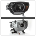 Picture of xTune Toyota Tacoma 12-15 Headlights - Light Bar DRL - Black PRO-JH-TTA12-LBDRL-BK