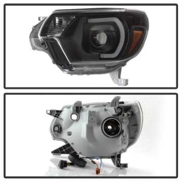 Picture of xTune Toyota Tacoma 12-15 Headlights - Light Bar DRL - Black PRO-JH-TTA12-LBDRL-BK