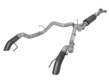 Picture of aFe MACH Force-Xp Cat-Back Exhaust w-Dual Hi-Tuck Tips Black 17-18 Ford F-150 Raptor V6-3-5L tt