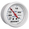 Picture of Autometer Marine White Gauge 2-5-8in Mechanical Vacuum-Boost Gauge 30INHG-30PSI