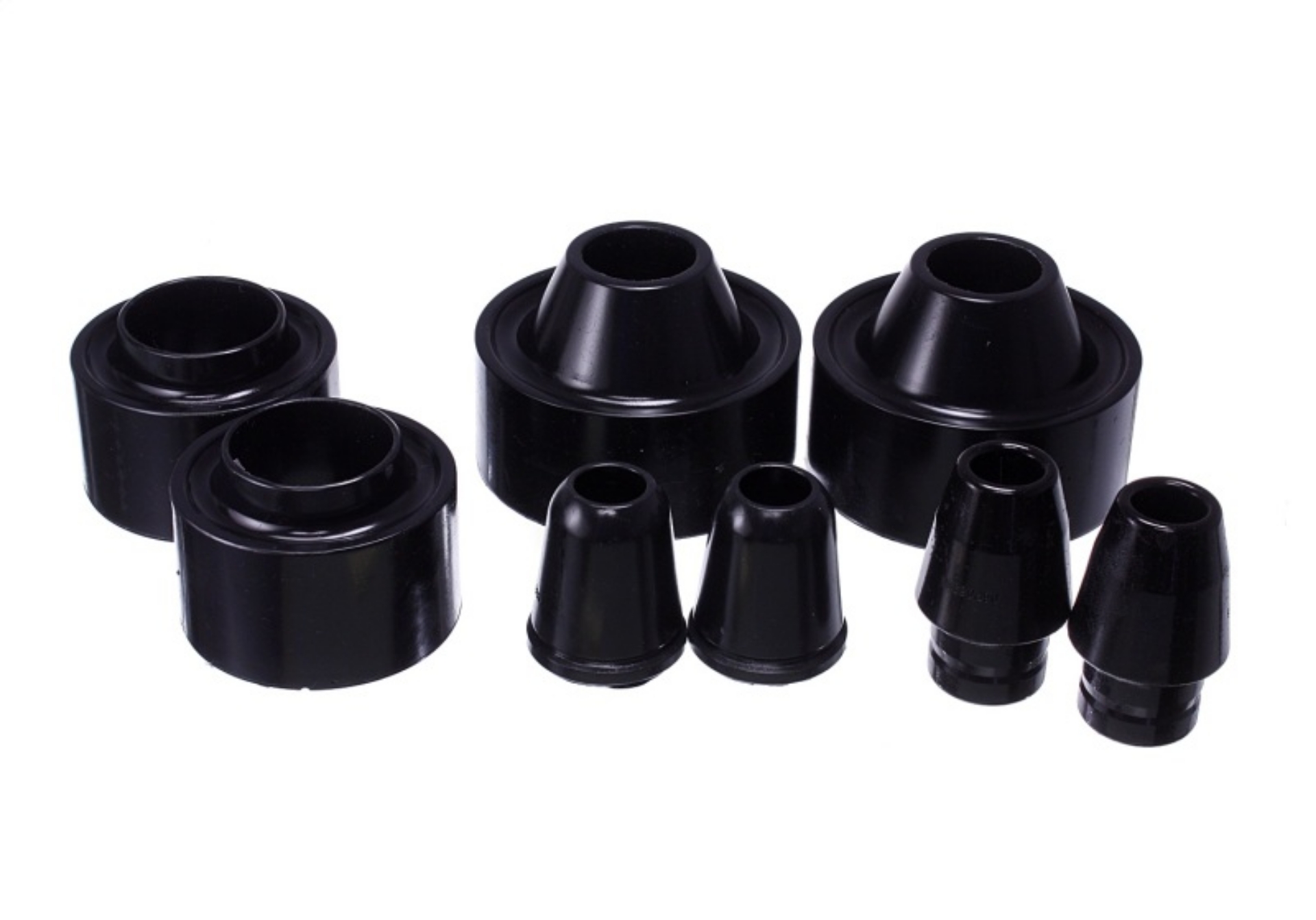 Picture of Energy Suspension 07-17 Jeep Wrangler JK Black Front & Rear Coil Spring Spacer 1-3-4in Lift Set