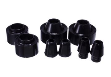 Picture of Energy Suspension 07-17 Jeep Wrangler JK Black Front & Rear Coil Spring Spacer 1-3-4in Lift Set