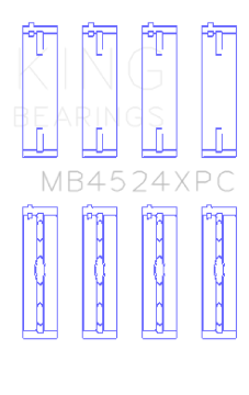 Picture of King Engine Bearings Nissan VR38DETT pMaxKote Crankshaft Main Bearing Set - Size STDX