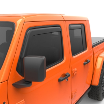 Picture of EGR 2018 Jeep Wrangler JL SlimLine In-Channel WindowVisors Set of 4 - Matte Black