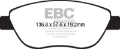 Picture of EBC 14-17 Fiat 500 Redstuff Ceramic Low Dust Front Brake Pads